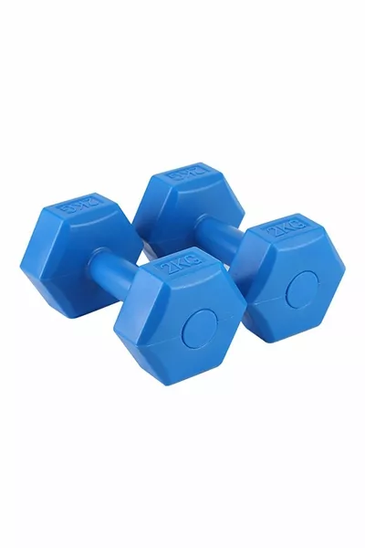 Einheitsgröße Hantelset Sportgerät  kg Blau 2 x  Kg