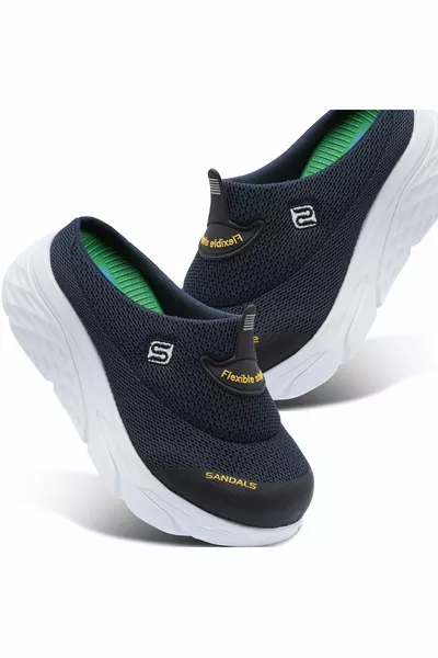 Женская подошва с подошвой ортопедическая сетка Sabo Врач Медсестра Больница Поварские тапочки  Темно-синий