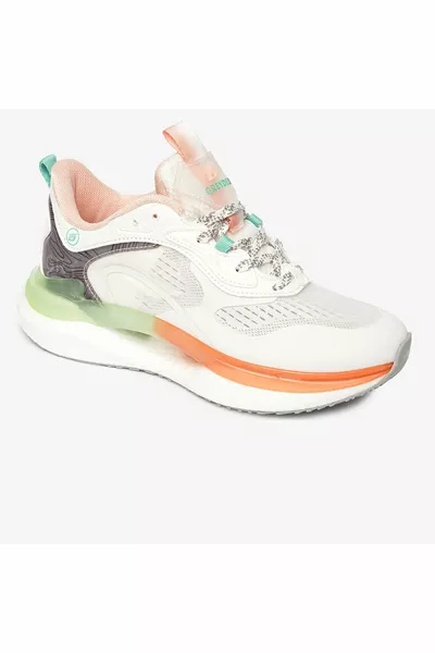 Weiße Puder-Turnschuhe für Damen 