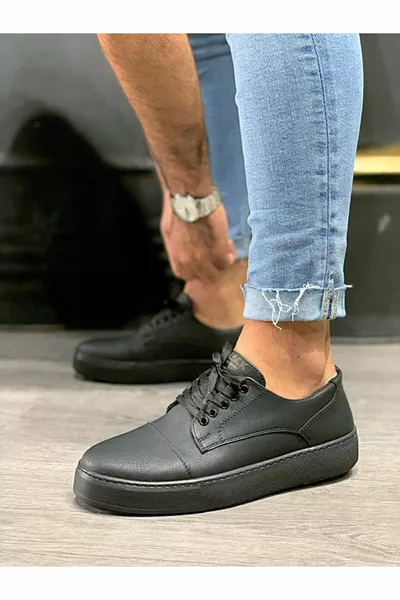 Chaussures décontractées pour hommes Noir (SEMELLE NOIRE)