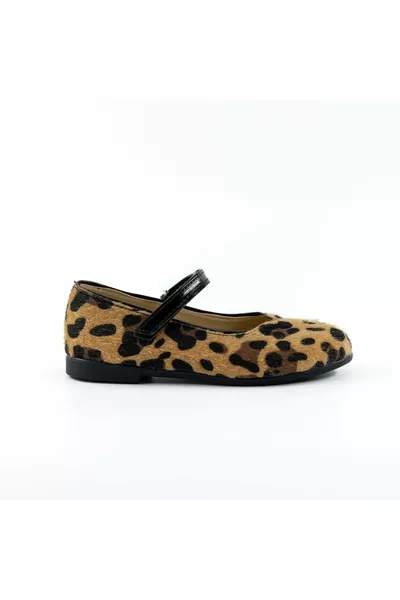 Любов-леопард Веган кожени балетки за момичета