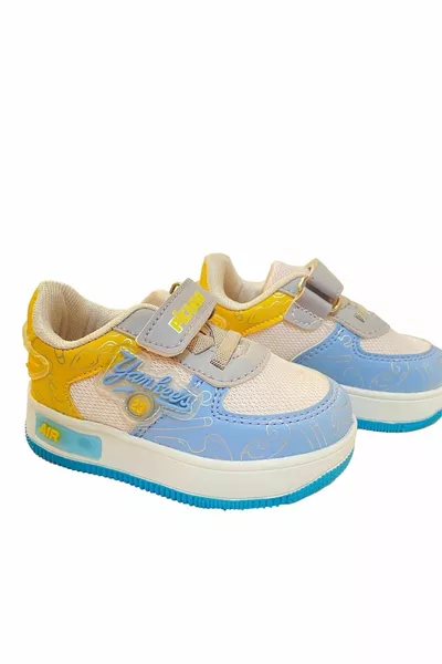 مضاءة للجنسين أحذية رياضية للأطفال والرضع خفيفة الوزن مريحة لينة حزام وحيد الخطوة الأولى الحذاء