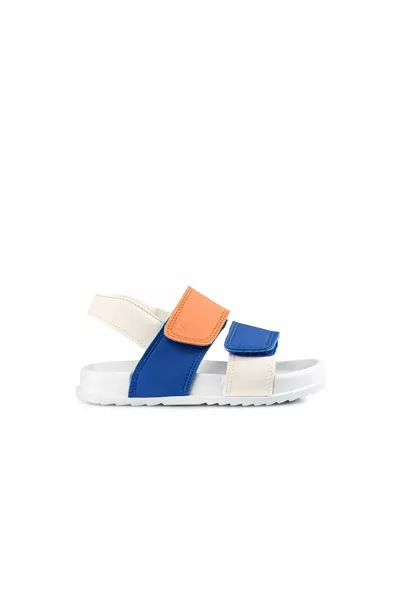 Krixi White Saks Blu Sandali Bambini