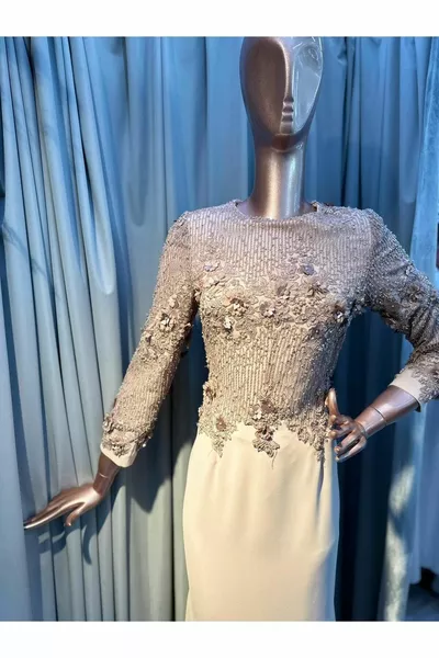 فساتين السهرة الساتان خطوبة الزفاف الحناء بعد حفل الزفاف وعد الخروج من فستان المنزل