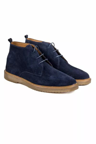 Kaçkar Navy Blue Genuine Suede Leather Men's Boots