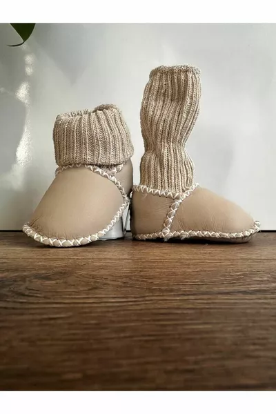 IL BAZAR % Scarpette per bambini in pelle di agnello, pendoli, primo passo