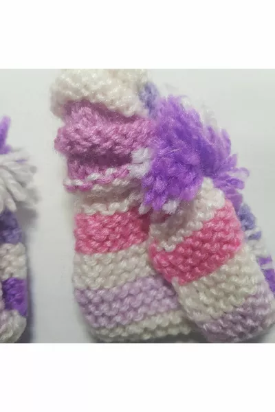 A mano lavorato a mano lana Baby Booties