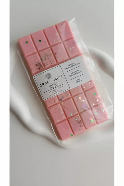 قرص معطر لمبخر % شمع الصويا نباتي شمعة مبخر برائحة زهور الكرز سيتي ساكورا