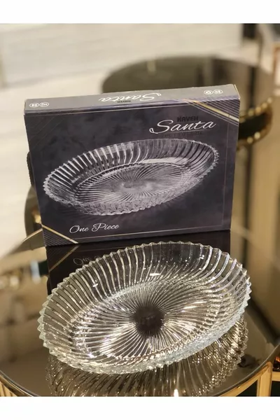 Glass Canoe Plate Salad Plate Multipurpose