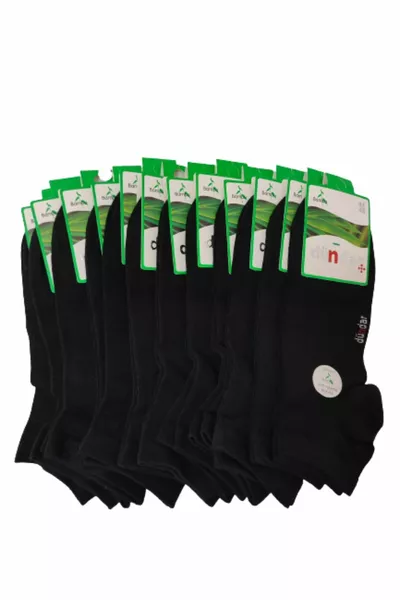Chaussettes hommes STD en bambou sans coutures parfumées, lot de 6 (6 pièces noires) classique