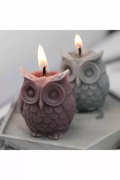 Uil & Schattige Beer Siliconen Kaarsenmal