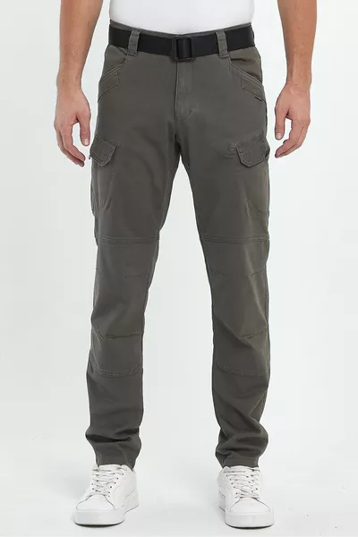 Erkek Rahat Kesim Pamuklu Koyu Çağla Renk Tactical Taktik Kargo Pantolon