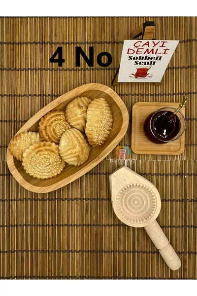 Houten Kömbe Kerebiç Koekjes- en Taartvorm 1 Stuk Nr. 4 Vorm