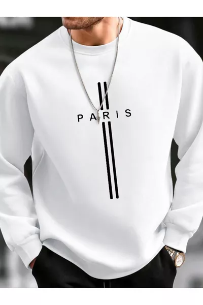 سويت شيرت قطن بألوان خاصة كبير الحجم برقبة دائرية، للنساء/الرجال، يونيكس