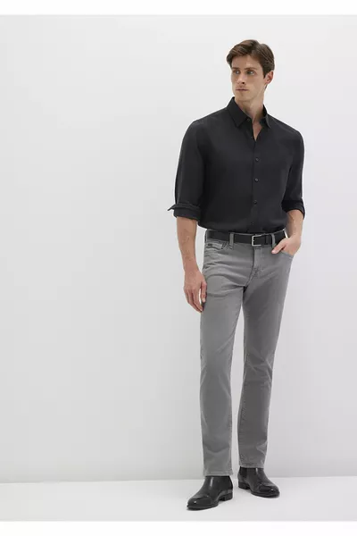 Маркус Блек Тъмносив Габардинов Панталон 