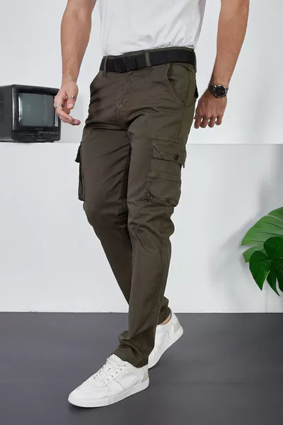 Herren Cargo-Hose mit Taschen, bequemer Schnitt, elastisch, neue Saison