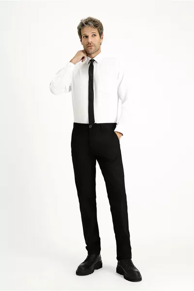 Long Sleeve Regular Fit Classic Collar Oxford Cotton Easy-Iron Shirt