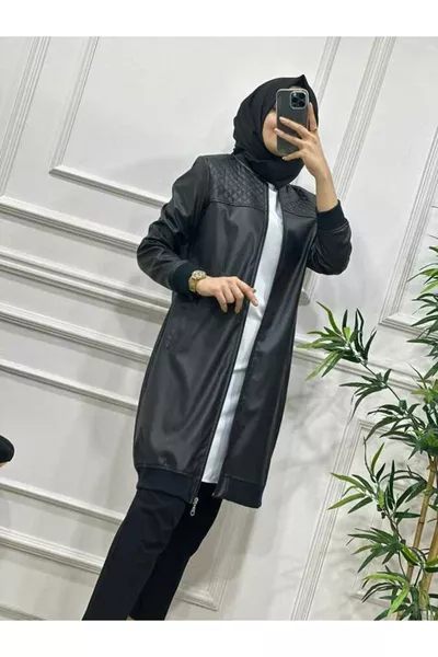  Черно Кожено Яке 