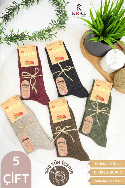 Calze in lana per l'inverno Lambswool (lana d'agnello) termiche senza cuciture per donna