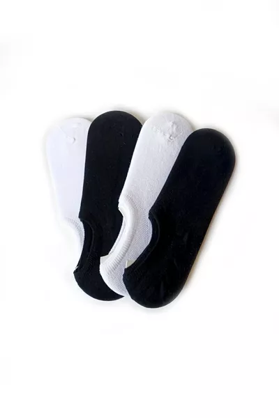 حذاء رياضي جورب سيليكوني للجنسين باللون الأسود مكون من 4 قطع 