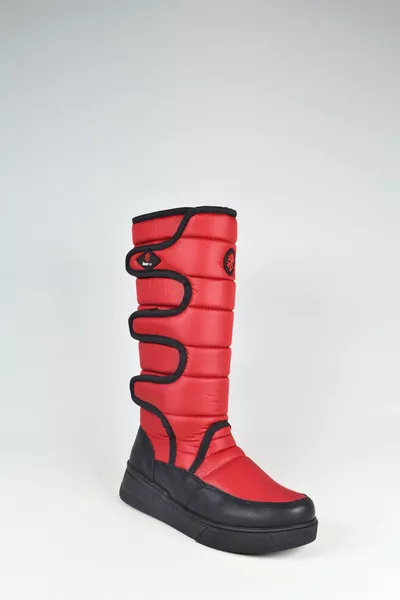 الفيلكرو الفراء الداخلي للماء أحذية الثلج النسائية