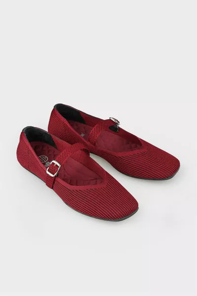 بورجوندي أحذية نسائية كاجوال