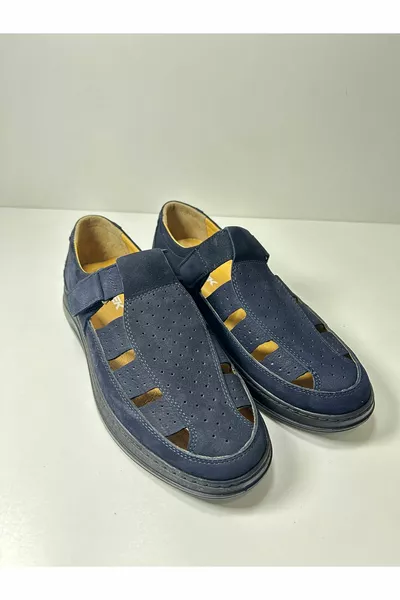 Sandali casual casual da uomo in vera pelle nabuk