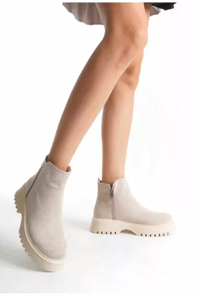 KADIN BEJ SÜET LASTİKLİ TERMO BOT