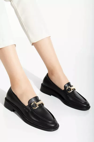 Women's Loafer Loafers Casual Shoes with Casual Buckle Stylish and comfortable
