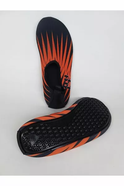 Bedruckte Seeschuhe mit Linienmuster