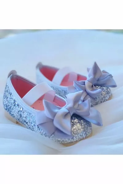 Ballerine con paillettes d'argento