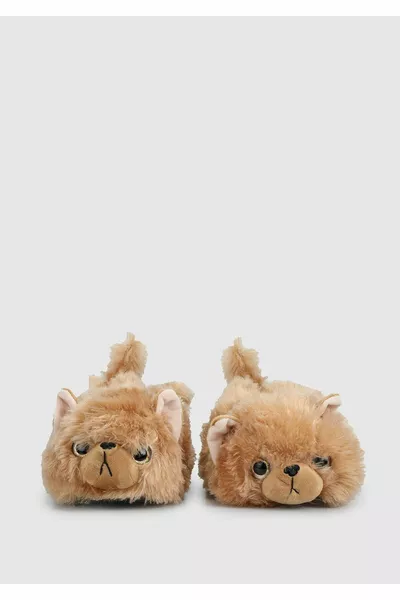 Kaffee Damen Hausschuhe