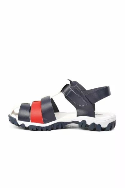 Cuteyoung Marineblau Weiß Rot Sandalen für Jungen