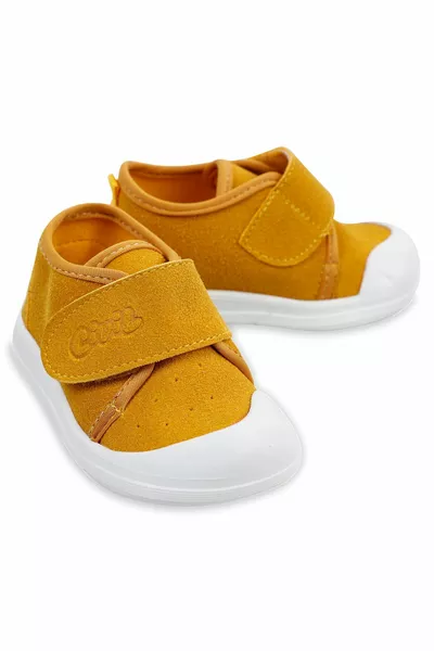 بيبي بوي كتان حذاء فيرست ستيب أصفر