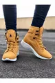 Tugerdi High Sole Allacciato Cammello Giallo Boxer Corto Unisex Sport Postal Boots 