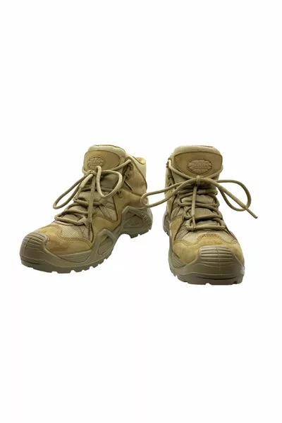 Beige Leather Men's Waterproof Tactical Boots NBJ