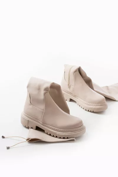  بيج سستة الركبة فوق الركبة الجوارب الدانتيل متابعة أحذية نسائية عارضة