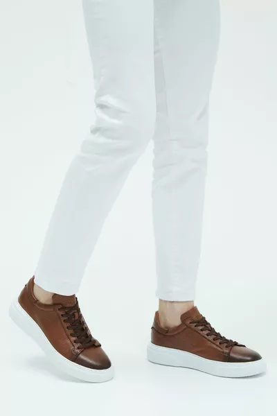 سنيكرز وسنيكرز جلد طبيعي للرجال   Erk Ayk 