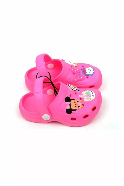 الاطفال نمط نموذج الصنادل الشباشب ميني يونيكورن القط يتوهم النيون الوردي