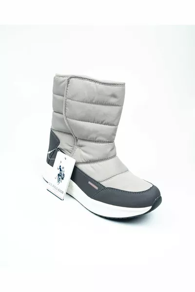 U. S. Polo Assn  أحذية ثلجية نسائية رمادية مقاومة للماء