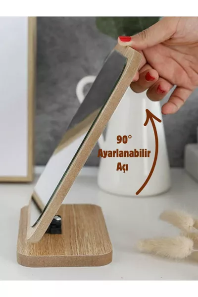 Hand Mirror Table Mirror Makeup Mirror Adjustable Tilt Square Makeup Mirror cm Hinged