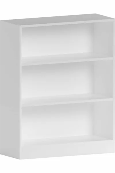 VITO 3-planken kleine boekenkast, wit spaanplaat, kantoormeubilair, woonkamer, slaapkamer
