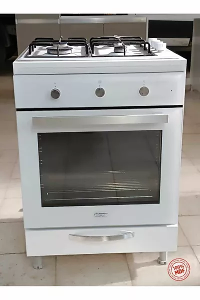 Built-in Oven and Stove Cabinet MDF, with Door and Adjustable Feet