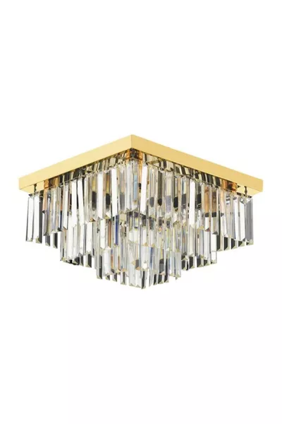 Lustre Yasemin en or avec pierres en cristal