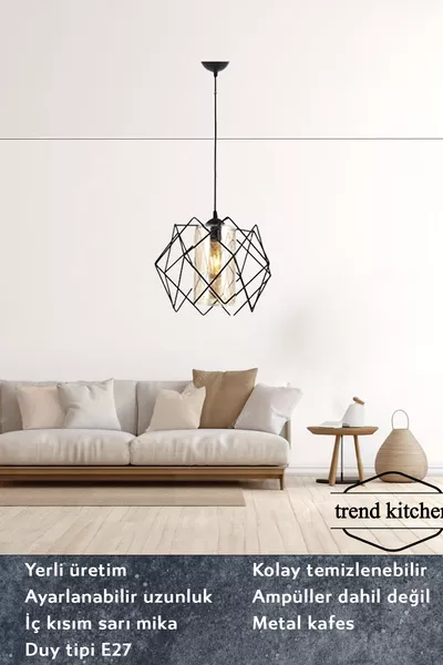 3 Lustres Silvano avec verre pour le salon, suspension pour cuisine.