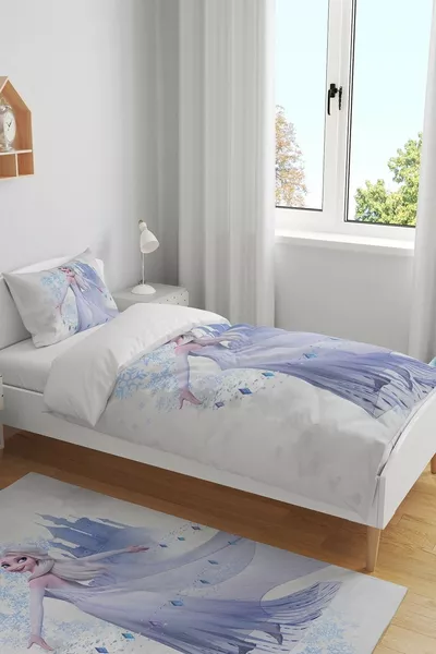 Blue Dream Castle Tulle Dress Elsa Pattern Twin Bedding Set for Baby and Child