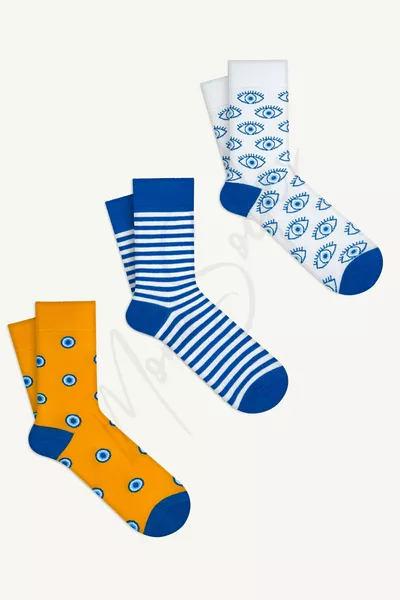 Nazar Boncuklu 3'lü Çorap Seti