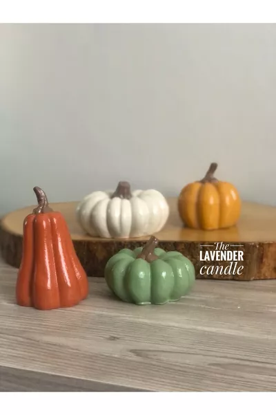 قرع ملون زخرفي بأربع قطع