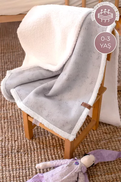 Fluffy Baby Blanket  cm Solid Gray