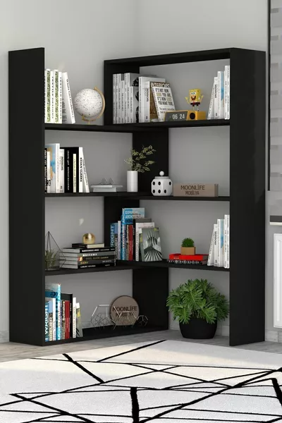 Пифагор Черный книжный шкаф